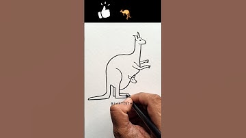 How to Draw Kangaroo🦘🦘🦘 Kangaroo Drawing Easy🦘🦘🦘 #kangaroo #drawing #howtodraw #art #shorts