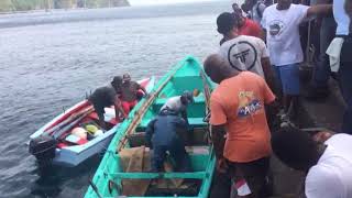 The winning catch of Fisherman’s Day 2019 as it was being offloaded by the crew of the “Elijah”