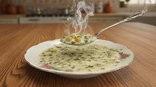 Traditional Persian Yogurt Soup (Ash Doogh) | Silent Cooking from Scratch