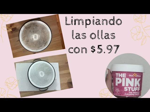 Probando la Pasta limpiadora famosa de Tiktok / the pink stuff cleaner /  como limpiar tus ollas !! 