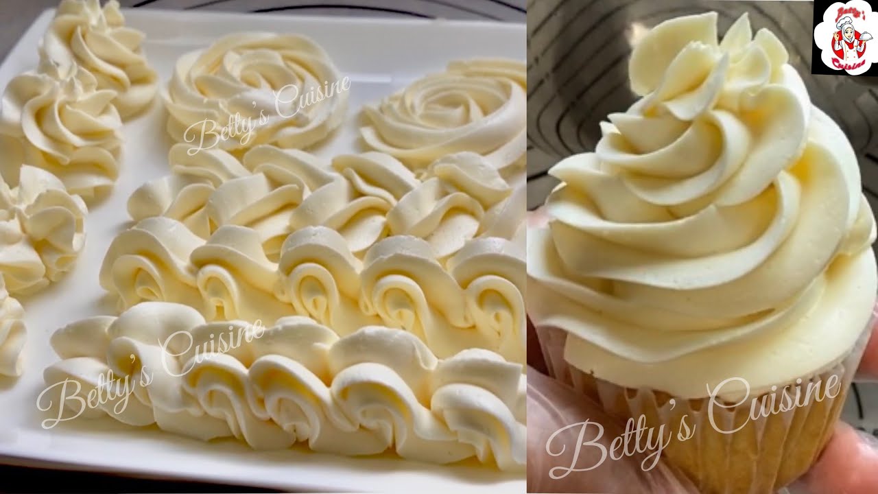Only 2 ingredients Buttercream Recipe no powdered Sugar added 😋كريمة الزبدة سهلة ولذيذة بمكونين فقط