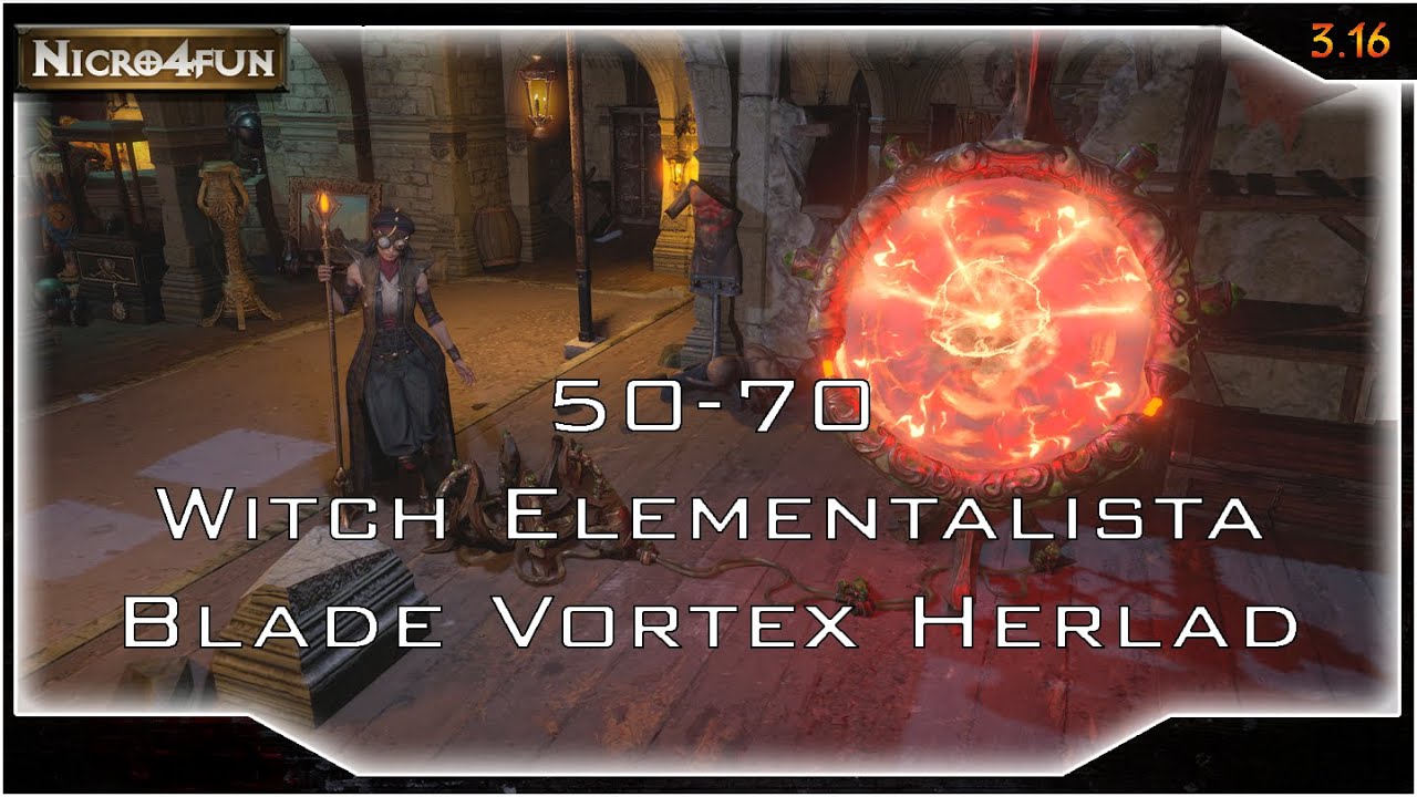 PoE lvl 50 a 70 Witch Herald Blade Vortex [Endless Heist 2021