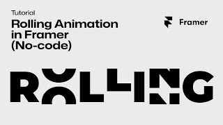 Rolling Text animation in Framer | StepbyStep Nocode Tutorial
