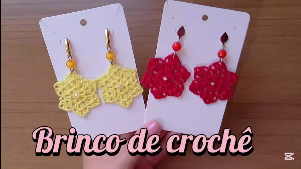 brinco de crochê passo a passo, fácil e rápido 