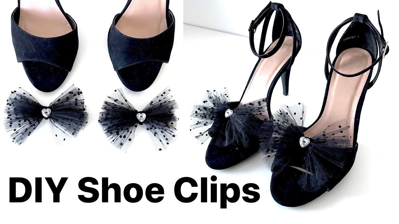 How to make Shoe Clips, Shoe Bow diy tutorial, shoe decoration tutorial,  Bow diy, craft, Anita Benko 