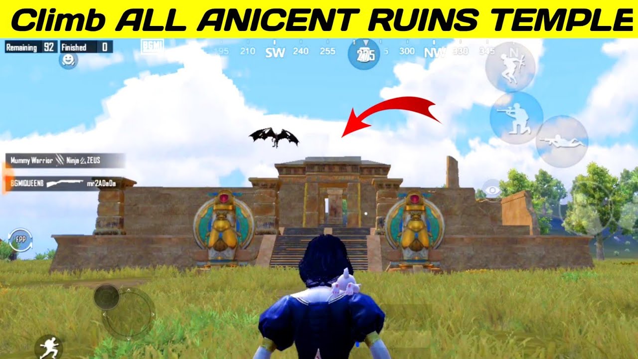 How to Climb ALL ANICENT RUINS TEMPLE in Bgmi | How to Climb in ANICENT ruins TEMPLE | Deadly IQ