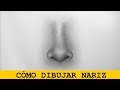 Cómo dibujar una nariz realista de frente (paso a paso)