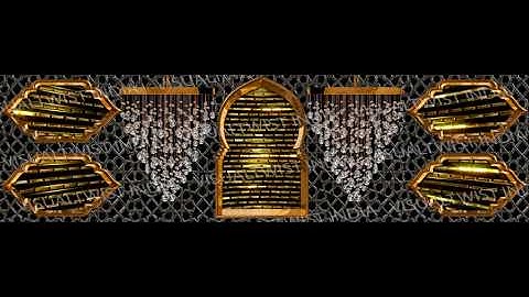 4K Gold Chandelier Arch Stage Decor | Mapping | Premium Loop 3840x1080