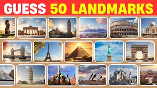 Guess The Country By Its Monument 🤔🌍🧠| Guess The Landmark Quiz | 50 Famous Landmarks Part #01