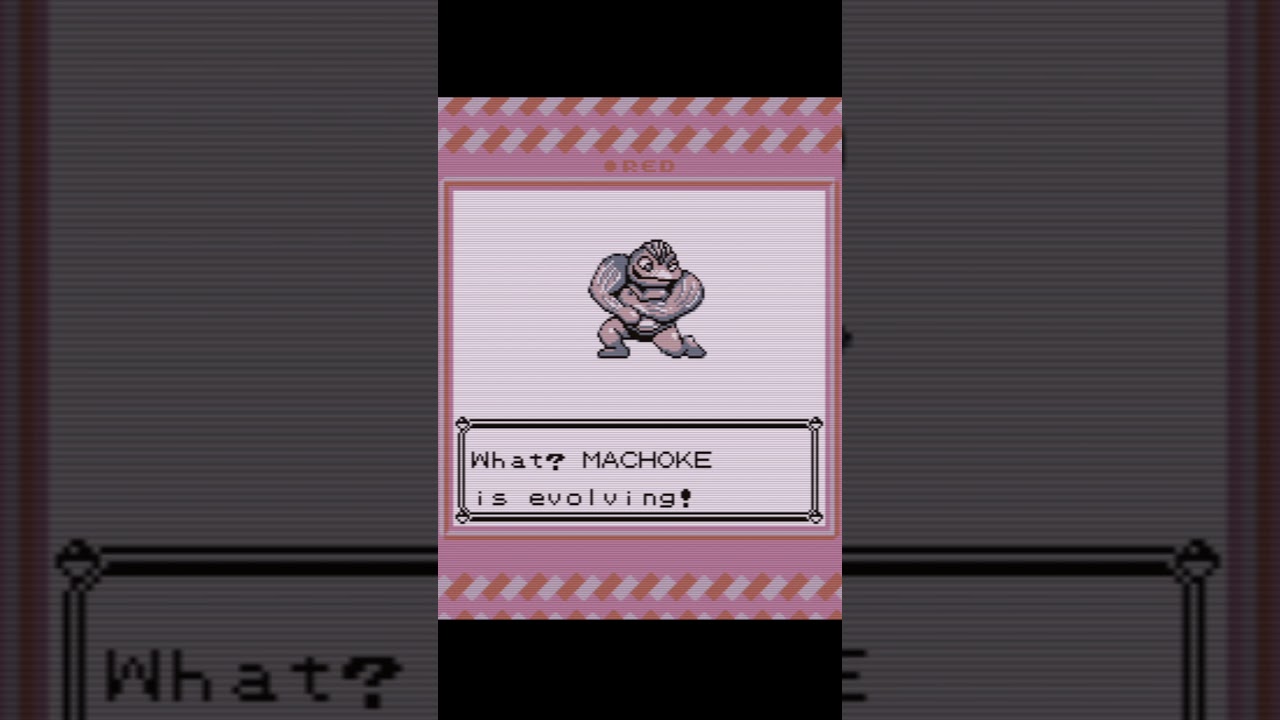 Evolution Of Machop Into Machamp In Pokemon Red 