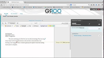 Blackboard: Inline Grading