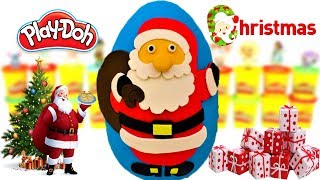 Huevos Sorpresa Gigantes de Santa Claus o Papa Noel de Plastilina Play Doh en Español