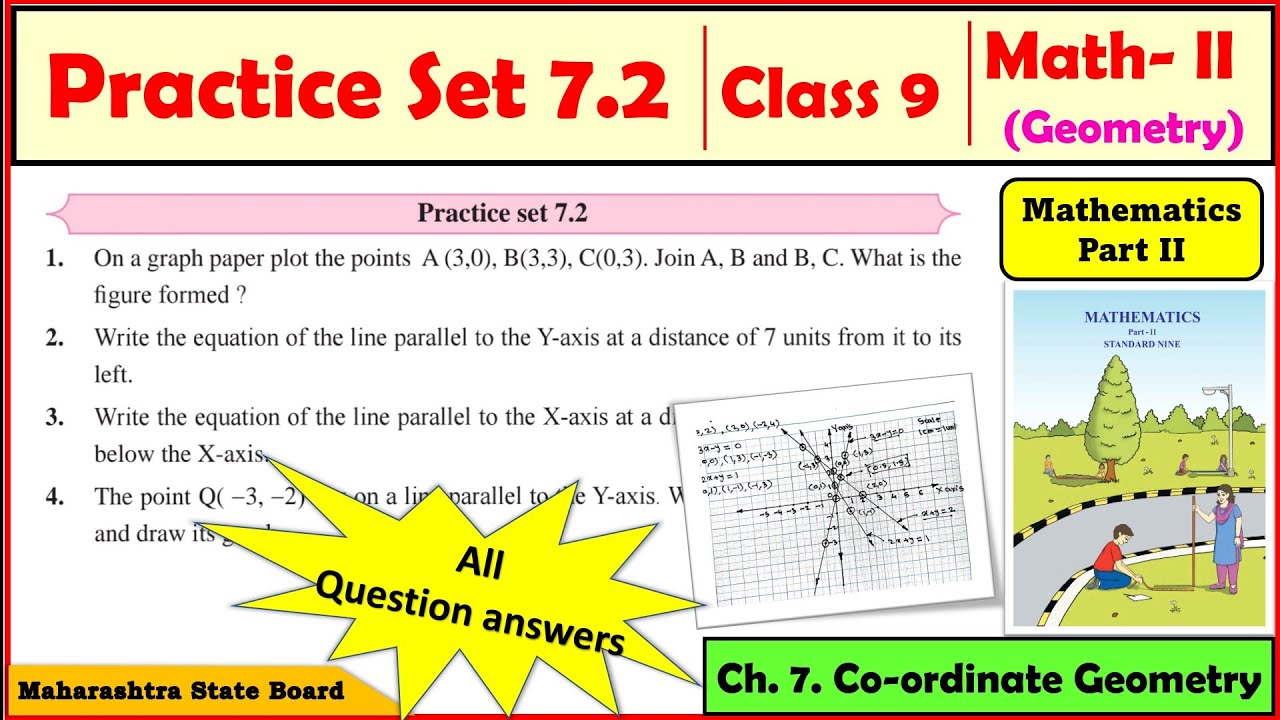 Practice set 7.2 Co ordinate Geometry Class 9 Maths Part 2 |9th ...