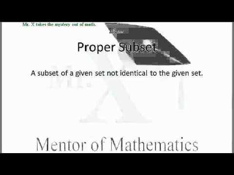 Glossary-Proper Subset
