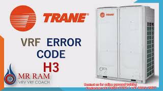 Trane VRF Error code H3 (English)