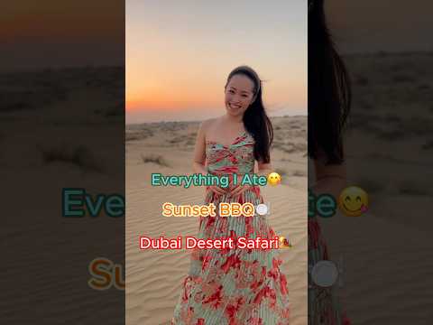 BBQ in the middle of Dubai Desert?! 😋🍽️#shorts #foodie