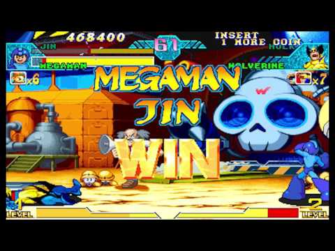 Marvel vs Capcom 1 ( Arcade ) - Megaman / Jin Playthrough ( Aug 9, 2017 )