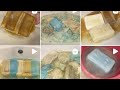 Squeezing soaked soaps #23 / Full soaked bars / Relaxing vedio