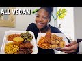 VEGAN SOUL FOOD MUKBANG | COMPTON VEGAN & WINGZ