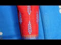 Very easy hand embroidery on blouse using basic embroidery stitches