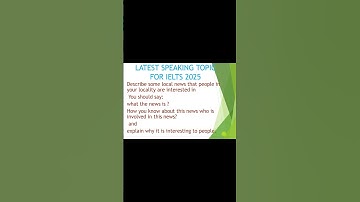 LATEST SPEAKING TOPIC FOR GENERAL TRAINING IELTS  #ieltsspeaking #ielts