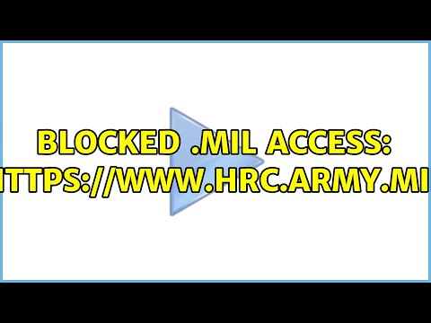 Blocked .mil access: www.hrc.army.mil