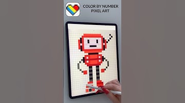 Coloring Book Pixel Art Color By Number ROBOTS #pixel #coloringbook #pixelbynumber #newvideo