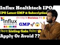 INFLUX HEALTHTECH IPO LATEST GMP | INFLUX HEALTHTECH IPO | INFLUX IPO LATEST SUBSCRIPTION |