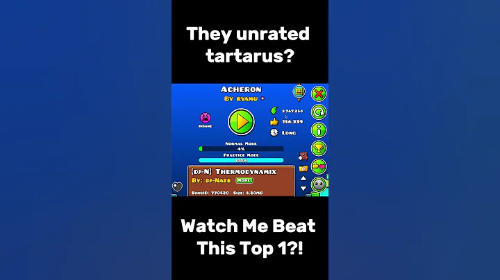 How did Acheron get Unrated? #gaming #geometrydash