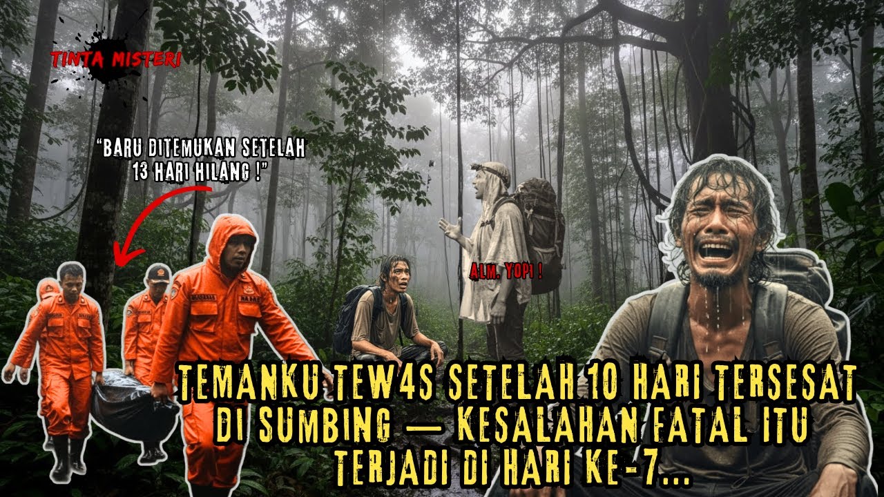 TEMANKU TEW4S SETELAH 10 HARI TERSESAT DI Gn. SUMBING, KESALAHAN FATAL ITU TERJADI DI HARI KE-7 !