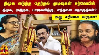 திமுக எடுத்த தேர்தல் முடிவுகள் சர்வேயில், திமுக, அதிமுக, பாஜக விற்கு, எத்தனை தொகுதிகள் ?