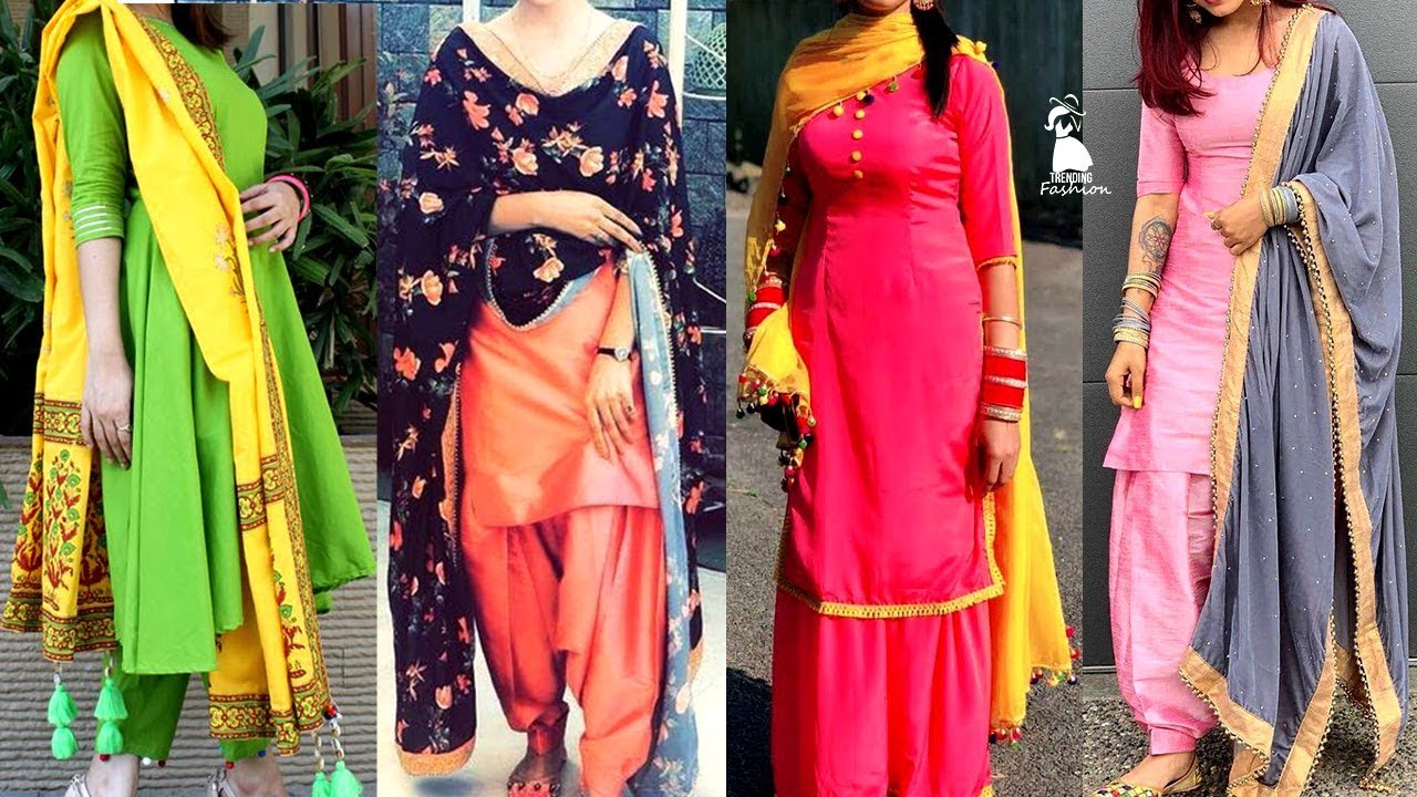 Contrast Dupatta Suit | Plain Suit With Contrast Dupatta | Plain Suit Wi...  | Indian fashion dresses, Fashion dresses, Indian fashion