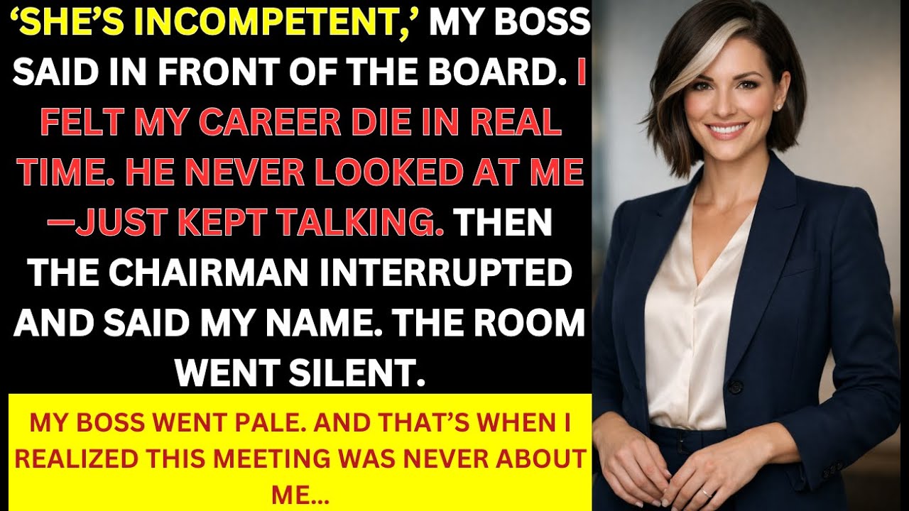 My Boss Claimed I Was  Incompetent  During The Board Meeting