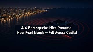 4.4 Earthquake Hits Panama Near Pearl Islands — Felt Across Capital
A magnitude 4.4 earthquake struck Panama on Friday night, August 28, 2026 at 11:56 p.m. local time (04:56 UTC August 29). EMSC places the epicenter at 8.446°N, 78.902°W in the Gulf of Panama, about 89 km southeast of Juan Díaz and 83 km southeast of Pacora — roughly 91 km from Panama City. Depth: 10 km.
#PanamaEarthquake #Earthquake #Panama #PanamaCity #PearlIslands #IslaSanMiguel #LasPerlas #GulfOfPanama #JuanDiaz #Pacora #SanMiguelito #Sinaproc #EMSC #BreakingNews #EarthquakeUpdate #CentralAmerica #NaturalDisaster #FeltEarthquake #NoTsunami #MaryGreeleyNews 4.4 Earthquake Hits Panama Near Pearl Islands — Felt Across Capital