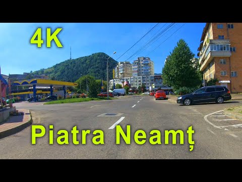 Piatra Neamt, filmare de pe masina 4K (august 2020)