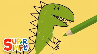 Drawing And Coloring Dinosaurs | + More Art For Kids | Watch & Learn screenshot 3