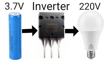Simple inverter with 2sc5200 transistor | 3.7V to 220V inverter | Electro Fever