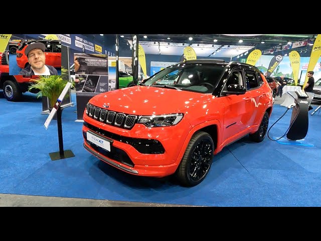 JEEP COMPASS 4XE S ALL NEW MODEL 2022 PLUG IN HYBRID SUV RED COLOUR  WALKAROUND AND INTERIOR 