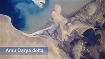 The shrinking of the Aral Sea -  "One of the planet