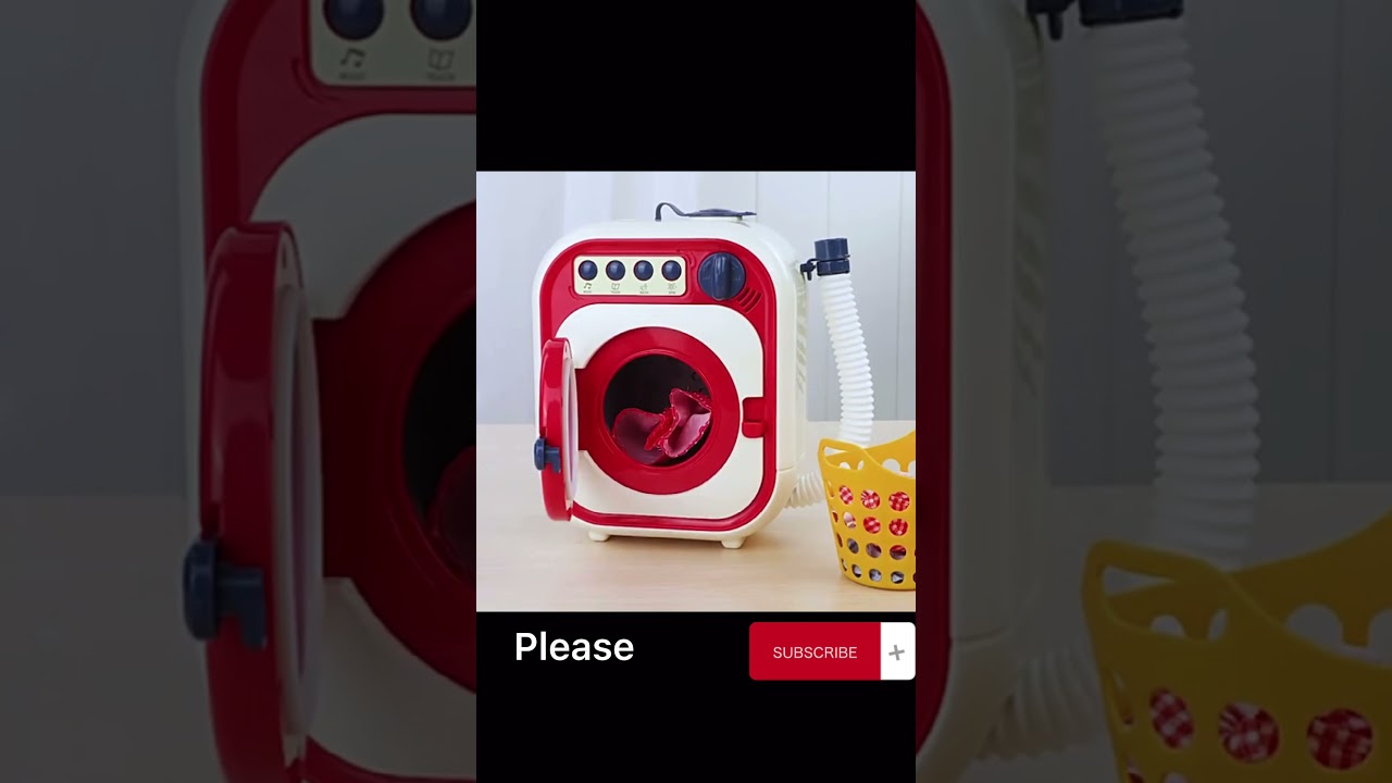 Washing Machine Toy Pretend Play House Mini Simulation Electric Toys 