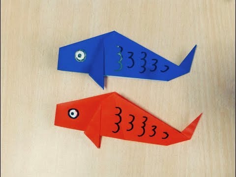 วิธีการทำปลาคาร์พ origami ศิลปะการพับกระดาษ