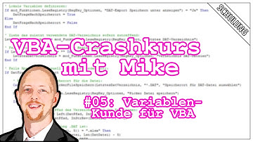 VBA-Programmieren mit Mike | Projekt - Crash-Kurs zu VBA (Teil 6)