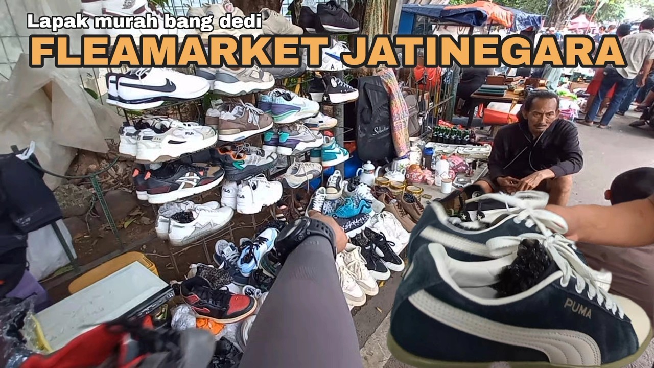 SEPATU MURAH‼️NIKE ADIDAS LAPAK PINGGIR KALI PASAR LOAK JEMBATAN ITEM JATINEGARA