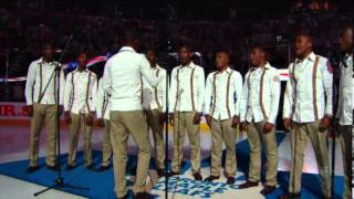 Kenyan Boys Choir - Singing national anthems before the Leafs host the Red Wings.