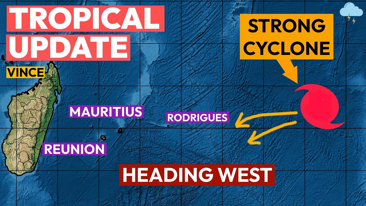 Strong Cyclone Evolving East of the Mascarenes...