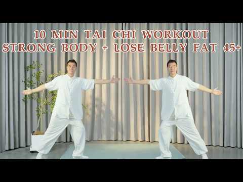 10 MIN Soft Tai Chi Flow 🔥 Reduce Belly Fat & Ease Sore Back | For Absolute Beginners, Zero Jumps