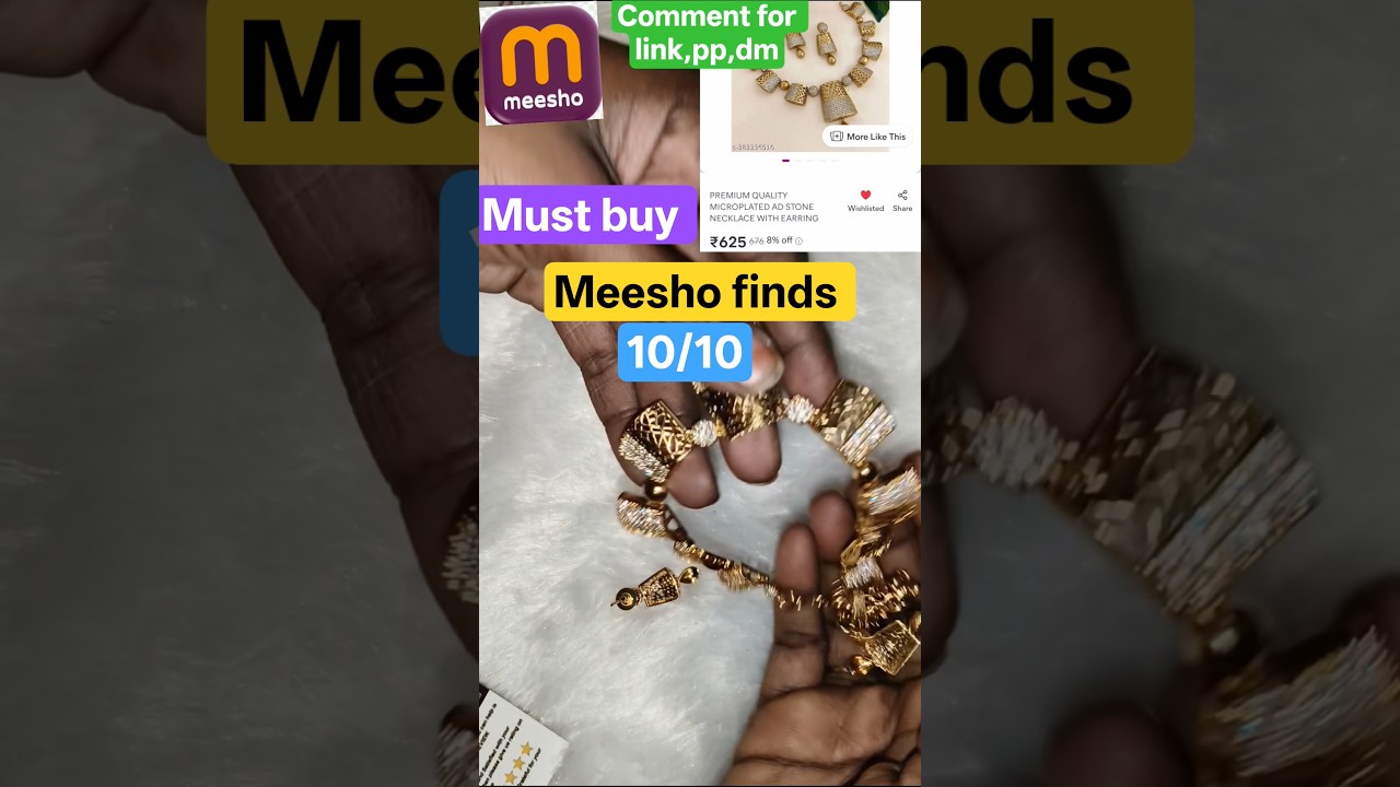 @Meeshomeesho finds under 500#meesho#jewellery #jewellerycollection#necklace #necklaceset#shorts