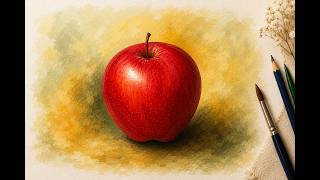 How to Paint A Realistic Apple with Acrylic Paint| Easy Apple Painting for Beginners