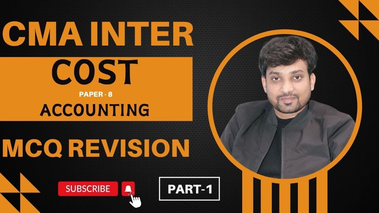 cma inter paper 8 cost accounting mcq revision - YouTube