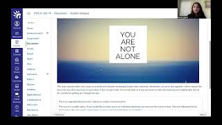 Course navigation Psych 100